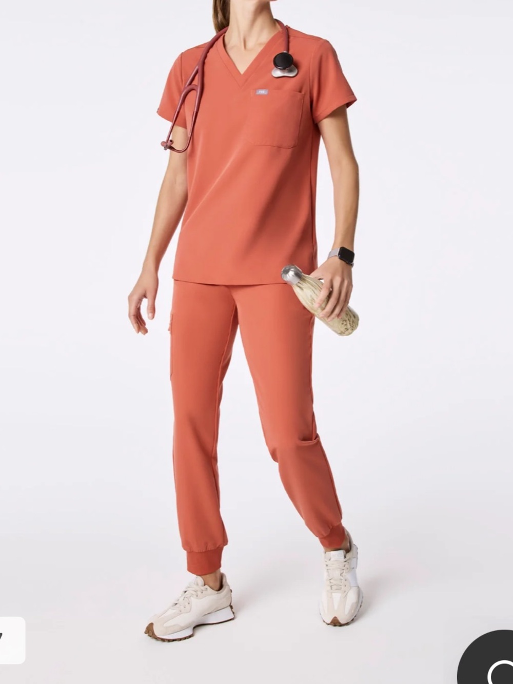 Figs plus size scrub set spiced cider Catarina top L Zamora jogger L/P